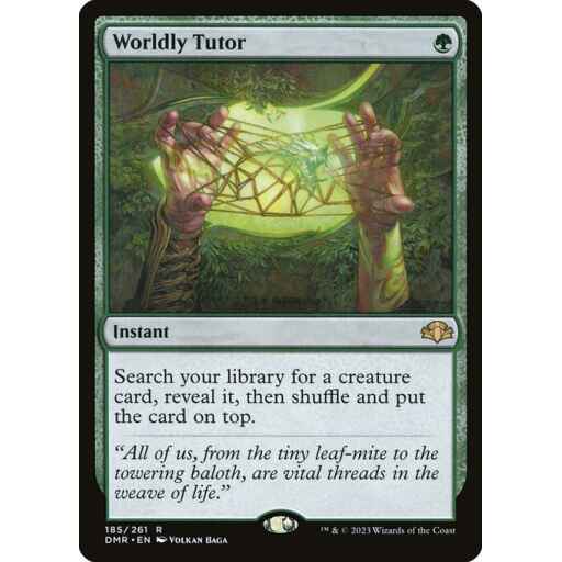 Dominaria Remastered - 185 - Worldly Tutor - Rare - G - Non-foil
