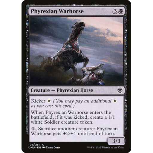 Dominaria United - 101 - Phyrexian Warhorse - Common - B - Non-foil