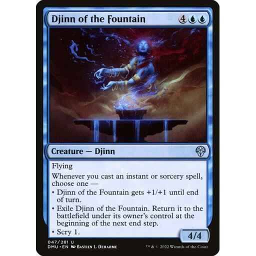 Dominaria United - 47 - Djinn of the Fountain - Uncommon - U - Non-foil