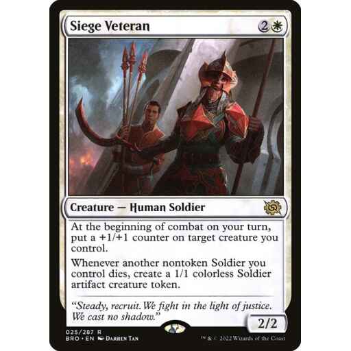 The Brothers' War - 25 - Siege Veteran - Rare - W - Non-foil