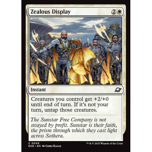 Edge of Eternities - 45 - Zealous Display - Common - W - Foil