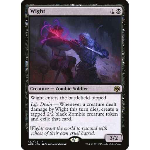 Adventures in the Forgotten Realms - 127 - Wight - Rare - B - Non-foil
