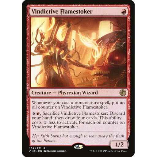 Phyrexia: All Will Be One - 154 - Vindictive Flamestoker - Rare - R - Non-foil