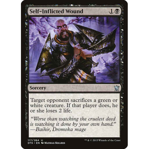 Dragons of Tarkir - 117 - Self-Inflicted Wound - Uncommon - B - Non-foil