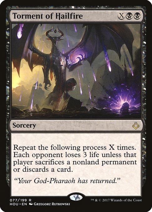 Hour of Devastation - 77 - Torment of Hailfire - Rare - B - Foil