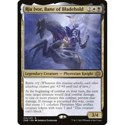 Phyrexia: All Will Be One - 214 - Ria Ivor, Bane of Bladehold - Rare - WB - Non-foil