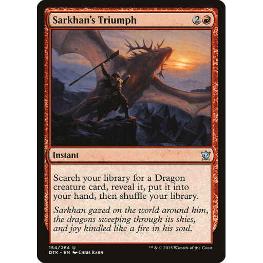 Dragons of Tarkir - 154 - Sarkhan's Triumph - Uncommon - R - Non-foil