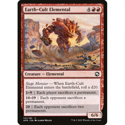 Adventures in the Forgotten Realms - 141 - Earth-Cult Elemental - Common - R - Non-foil