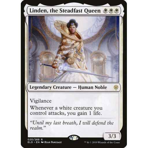 Throne of Eldraine - 20 - Linden, the Steadfast Queen - Rare - W - Non-foil
