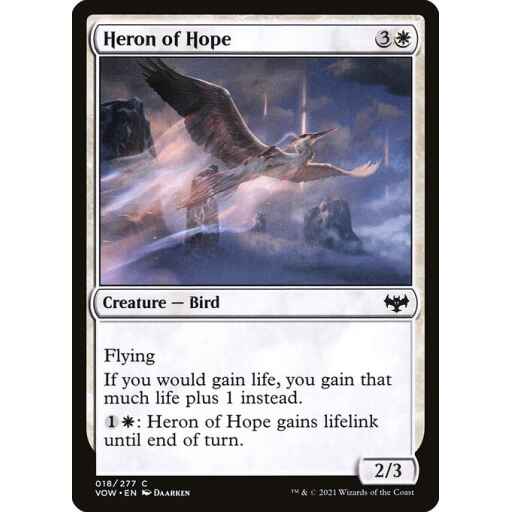 Innistrad: Crimson Vow - 18 - Heron of Hope - Common - W - Non-foil