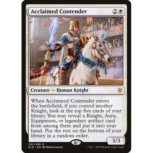 Throne of Eldraine - 1 - Acclaimed Contender - Rare - W - Non-foil