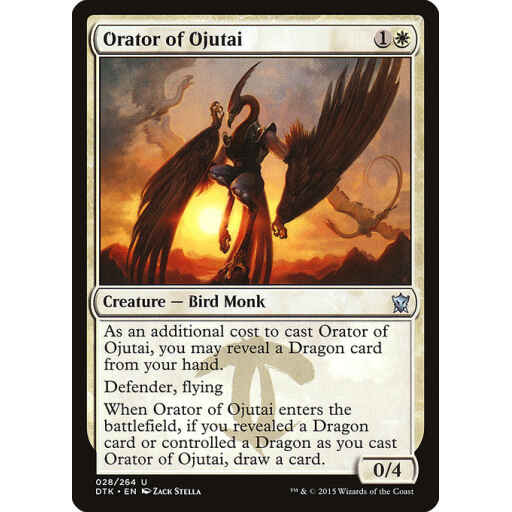 Dragons of Tarkir - 28 - Orator of Ojutai - Uncommon - W - Non-foil