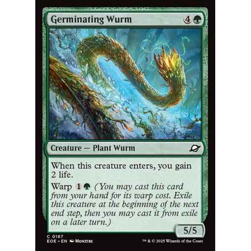 Edge of Eternities - 187 - Germinating Wurm - Common - G - Foil