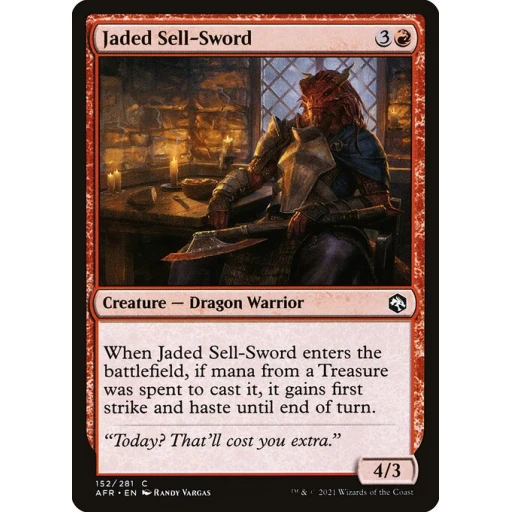 Adventures in the Forgotten Realms - 152 - Jaded Sell-Sword - Common - R - Non-foil