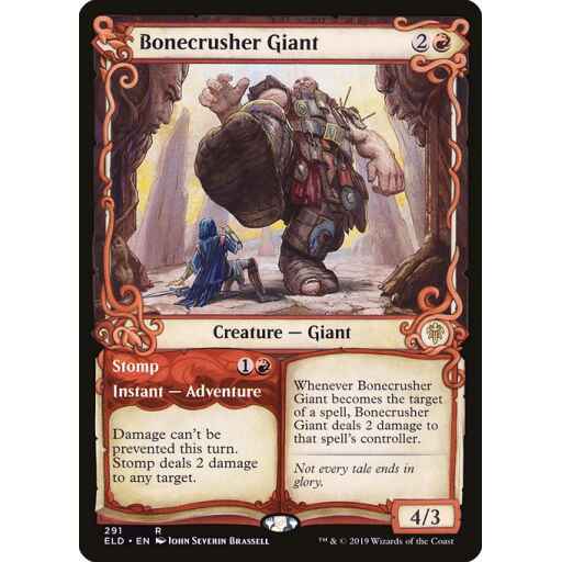 Throne of Eldraine - 291 - Bonecrusher Giant // Stomp - Rare - R - Non-foil