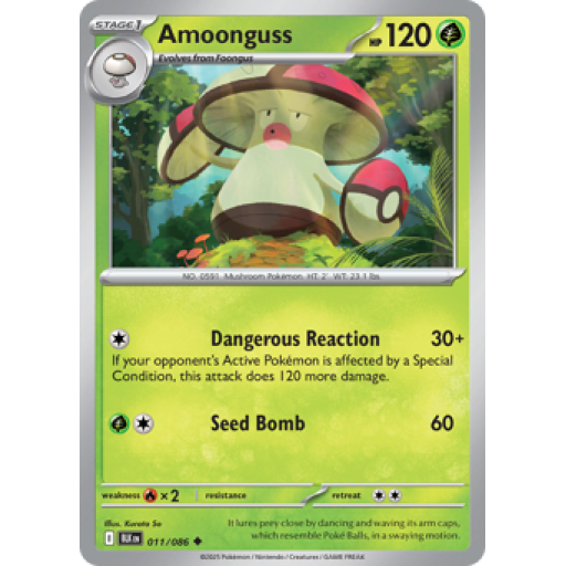 Black Bolt - 011/086 - Amoonguss - Reverse Holo