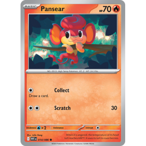 White Flare - 014/086 - Pansear - Reverse Holo