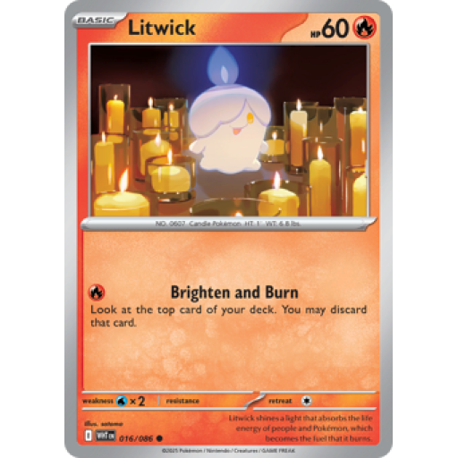 White Flare - 016/086 - Litwick - Reverse Holo