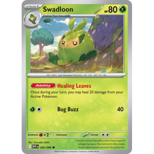 White Flare - 002/086 - Swadloon - Reverse Holo
