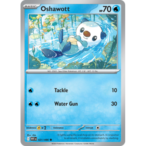 White Flare - 021/086 - Oshawott - Reverse Holo