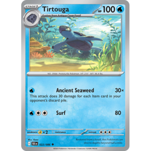 Black Bolt - 022/086 - Tirtouga - Reverse Holo