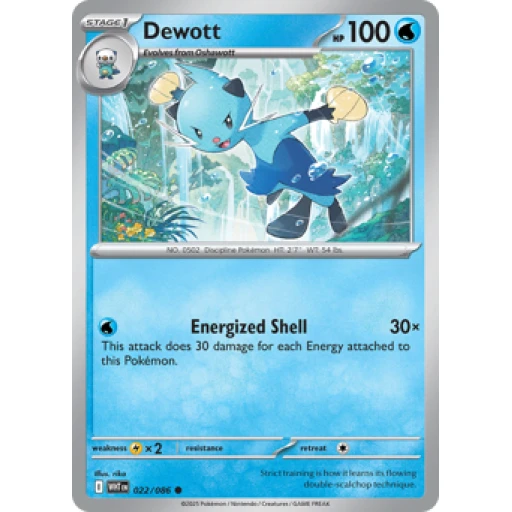 White Flare - 022/086 - Dewott - Reverse Holo