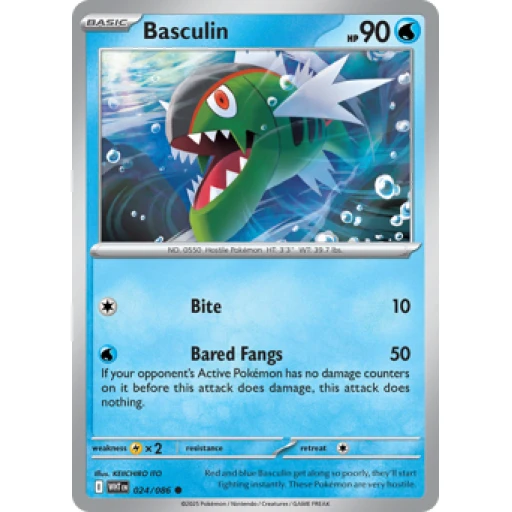 White Flare - 024/086 - Basculin - Reverse Holo