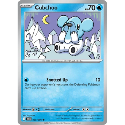 Black Bolt - 025/086 - Cubchoo - Reverse Holo