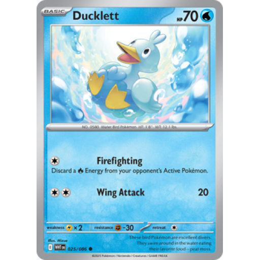 White Flare - 025/086 - Ducklett - Reverse Holo