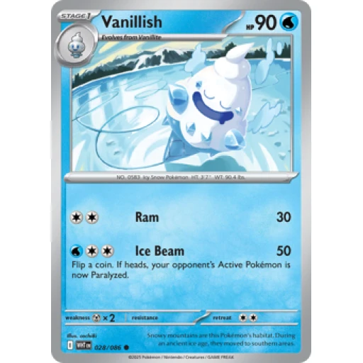 White Flare - 028/086 - Vanillish - Reverse Holo