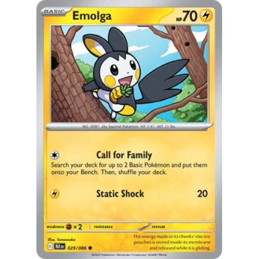 Black Bolt - 029/086 - Emolga - Reverse Holo