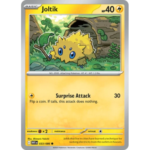 White Flare - 033/086 - Joltik - Reverse Holo