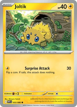 White Flare - 033/086 - Joltik - Reverse Holo