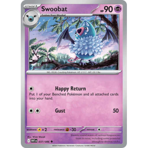 White Flare - 037/086 - Swoobat - Reverse Holo