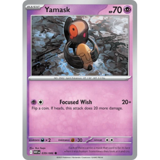 White Flare - 039/086 - Yamask - Reverse Holo