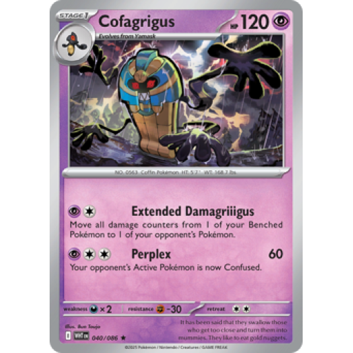 White Flare - 040/086 - Cofagrigus - Reverse Holo
