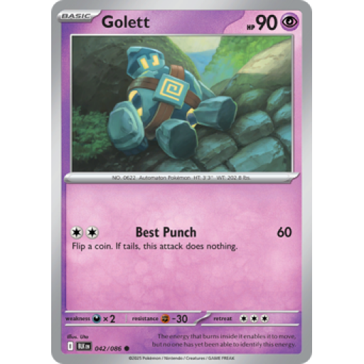 Black Bolt - 042/086 - Golett - Reverse Holo