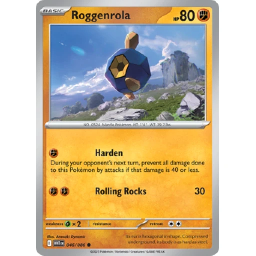 White Flare - 046/086 - Roggenrola - Reverse Holo