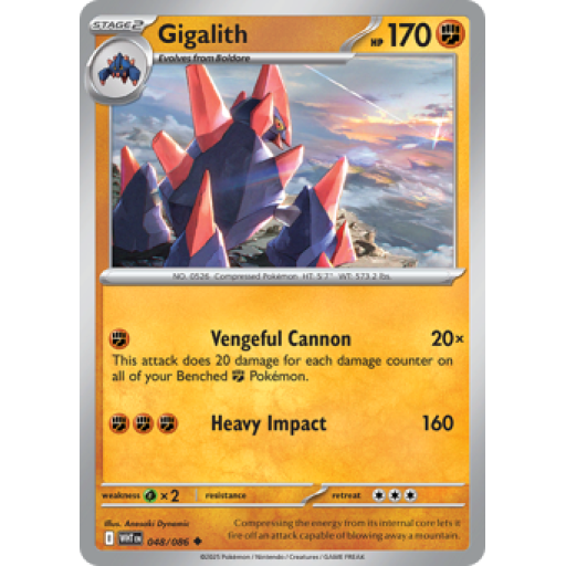 White Flare - 048/086 - Gigalith - Reverse Holo