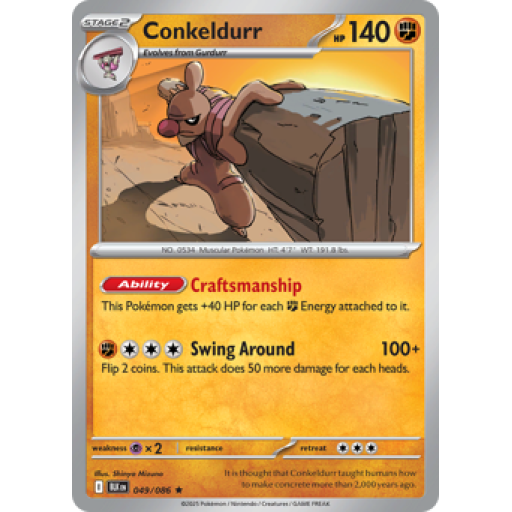 Black Bolt - 049/086 - Conkeldurr - Reverse Holo