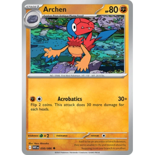 White Flare - 050/086 - Archen - Reverse Holo