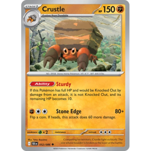 Black Bolt - 052/086 - Crustle - Reverse Holo