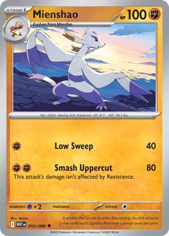 White Flare - 053/086 - Mienshao - Reverse Holo