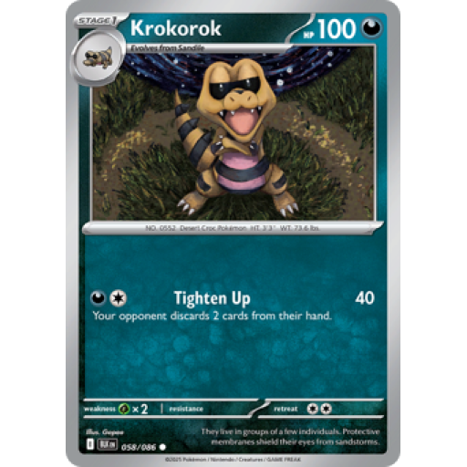 Black Bolt - 058/086 - Krokorok - Reverse Holo