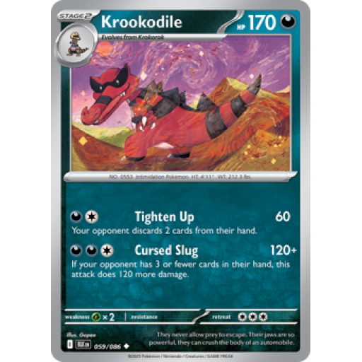 Black Bolt - 059/086 - Krookodile - Reverse Holo