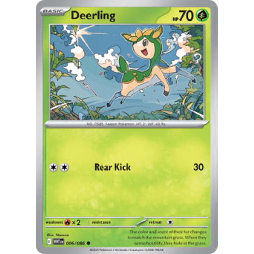 White Flare - 006/086 - Deerling - Reverse Holo