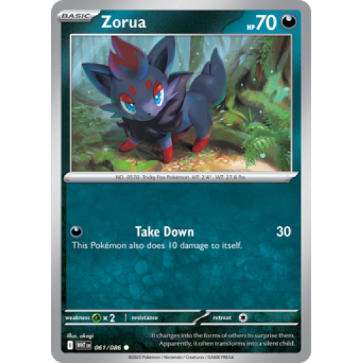 White Flare - 061/086 - Zorua - Reverse Holo