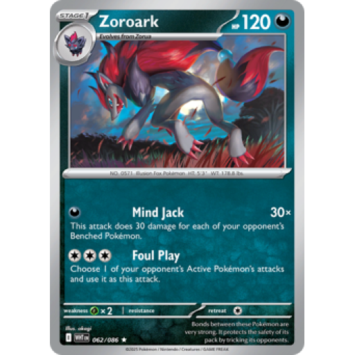 White Flare - 062/086 - Zoroark - Reverse Holo