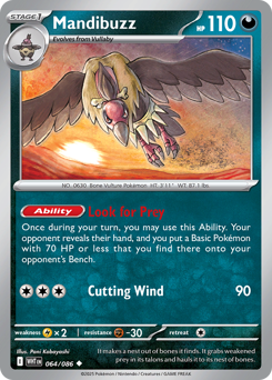 White Flare - 064/086 - Mandibuzz - Reverse Holo