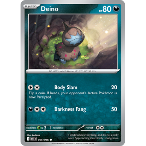 White Flare - 065/086 - Deino - Reverse Holo